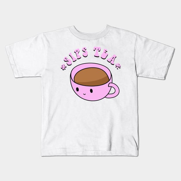 Sips Tea Meme Kids T-Shirt by Barnyardy